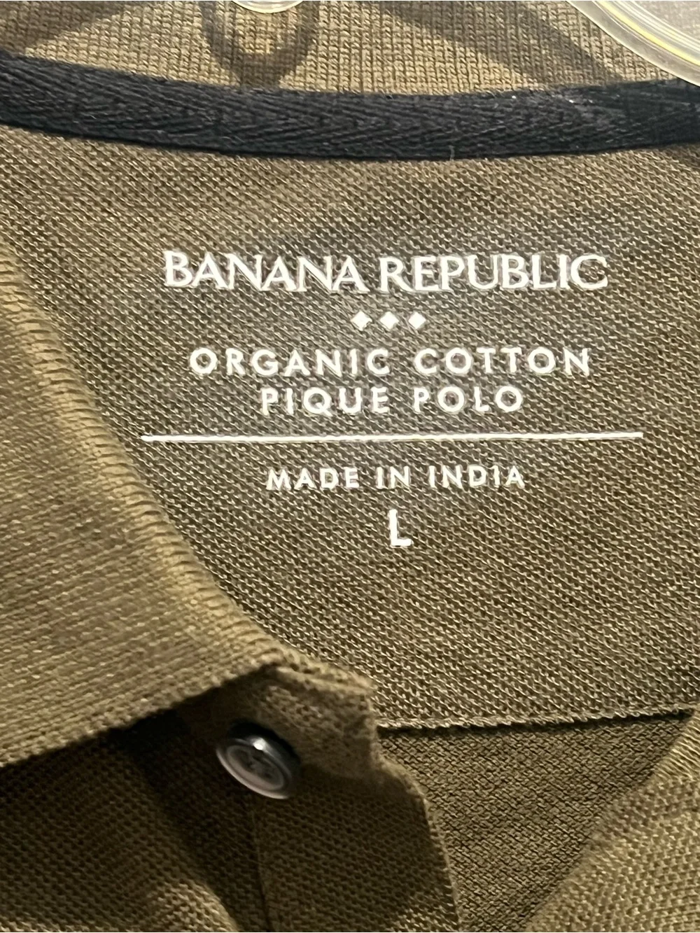 Banana Republic Grey and Olive Colorblock Polo